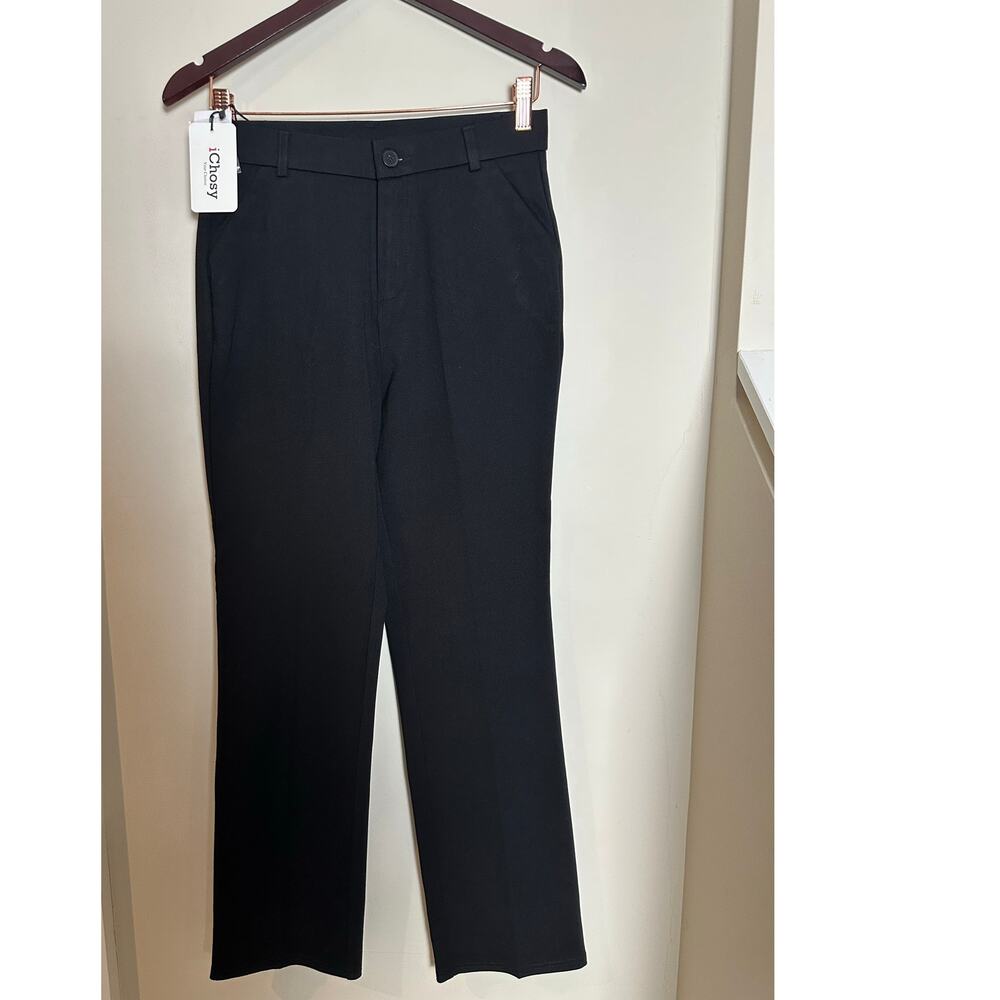 iChosy Womens High Waist Wide Straight Leg Trousers Casual Slacks Dress  Pants 4